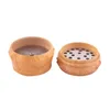 2021 Smoke grinders herb metal 40 50 63mm 3 layer Drum resin tobacco grinder for smoking Wood zinc alloy three-layer spur gear
