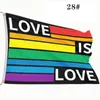 Stock Rainbow Flag Banners 3x5FT 90x150cm Polyester Banners Colorful LGBT Prada Decoration Banners