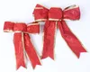 20cm Glitter Bows Big Bowknot Christmas Tree Ornements XMAS Party Gift Decor