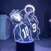 Ночные светильники 3D лампа аниме фигура Haikyuu Датчик движения световые световые валентинки День подарок от праздничного освещения