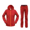 Camping Hiking Clothing Set Outdoor Sport Men Women Summer Sportswear Suit Hooded Jackets Pants Quick Dry Breathable Set ST01 220516