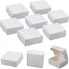 Gift Wrap 20/50PCS Folding Square Kraft Box Black White Brown Handmade Boxes For Jewelry Christmas Party Favors Small BusinessGift