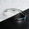 Ekopdee bleu opale de feu pierre ouverts Bracelets argent plaqué réglable minimaliste Bracelets bijoux cadeaux pour fille femmes 220726