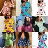 Kadın Tulumlar Tasarımcı Kısa Rompers Pijama Onesies Düğmesi Aşk Sevgililer Günü Hediye Leopar Baskılı Yeni Kadın Playsuit Nightwear 829