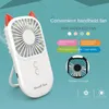 Dormitorio Ventilatore portatile con ricarica USB Ventilatore portatile pieghevole da tavolo creativo Mini ventilatore a tre velocità Luce notturna a tre colori