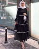 Ethnic Clothing Eurmerican Plus Size Women's Malaysian Fashion Cake Black And White With Dresses Ladies Muslim PartyEthnic