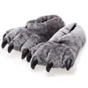 Unisex chunky bigfoot björn tass tofflor par manliga tofflor hem inomhus päls glider storlek 3543 kvinnors skor 220722