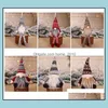 Christmas Decorations Festive Party Supplies Home Garden Decoration Ornaments Knitted Plush Gnome Doll Decor Dhgz0
