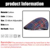 Berets Classic Plaid Flat Hat Men Peak Beret Cap Herringband Sboy Unisex Duckbill Hats For Women Visor verstelbare dropberets