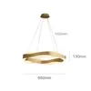 220V Nowoczesny ponowoczesny żyrandol szczotkowane złoto okrągłe wiszące lampy salon Loft Luster Design Creative Sufit żyrandol