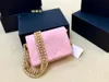 Mini size womens Shoulder Bags soft Leather Stitching chain square purse Design cute Handbags summer light color bag