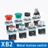 التبديل 22 مم إعادة ضبط زر الضغط الزر XB2-BA35C ZB2-BA45C مسامير كهربائية مسطحة المسطح الأحمر/الأصفر/الأخضر/الأزرق/الأسود 1noswitch