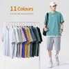 2021 Nieuwe zomer Koreaanse mode heren 100% katoenen t-shirt vaste kleur zachte comfort heren basist tops tees casual kleding s-4xl g220512