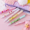 Gel Als 4pc/Pack Cute Pen Fruit Fruit Kawaii Setender Schools Schools Lupplies Manual Manual For Children