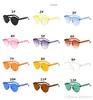 24 Farbe einteilige rahmenlose Sonnenbrille Frauen Großhandel Mode Farbe Sonnenbrille bonbonfarbene Brille WCW262