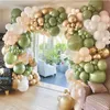 Décoration de fête thème vert ballons guirlande arche Kit pour anniversaire anniversaire bébé douche mariage décor Ballonnen SetPartyParty