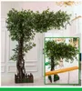 Dekorative Blumenkränze Künstliche große Baumlandschaft Ficus Microcarpa Greenery Plant Store Dekoration LandschaftsblumeDekorativ
