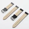 Retro Watch Strap Band av hög kvalitet 18mm 20mm 22mm 24mm läder Watchband Gray Black Broble Blue For Men Watch Accessories 220507