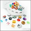 Shoe Parts Accessories Shoes 100Pcs/Lot Balls Foootball Charms Decorations Basketball Cartoon Pvc Croc Jibitz Buckle Boys Kids Party Gift