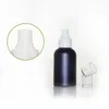 Emballage bouteille en verre vide épaule ronde collier blanc avec couvercle transparent couvercle à vis bouteille de toner portable rechargeable contenant d'emballage cosmétique 40 ml 100 ml 120 ml