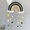 Décoration suspendue arc-en-ciel en nuage tissé, décoration murale de Style nordique INS, pendentif pour chambre d'enfant