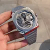 6 Styles Yüksek Kaliteli Saatler 102937 Octo Finisimmo Tourbillon Otomatik Mekanik Erkek Mekan Saat iskeleti Gri Dial Titanyum Bilezik Bedekleri Bilek Swatches