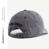 Old Way Man's Caps Retro Distressed Hole Borduurwerk Baseball Cap Mannen Wassen Wassen Denim Casquette Hoed