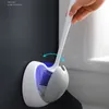 ONEUP brosse de toilette en Silicone nettoyage mural avec Base outils vidables ensembles d'accessoires de salle de bain ménagers 220511