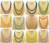 Natural 8MM Jade/ Aquamarine/ Emerald Gemstone Round Beads Necklace 36'' Long