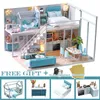 Diy Dollhouse Wood Doll House Miniature Doll House Furniture Kit Toys Casa For Children Christmas Gift Doll Furniture Cottage