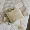Abendtaschen Canvas-Einkaufstasche für Frauen 2022 Shopper Luxus-Designer-Handtaschen Umhängetasche Mode Kreative niedliche Cartoon-Puppe UmhängetaschenEveni