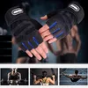 Luvas de ciclismo meio dedo anti-deslizamento anti-sweat esporte respirável fitness levantamento de ginástica ginástica Glovecycling GloveCycling