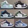 Kids 1 basketball shoes 1s Mid Dark Mocha Trainers Edge Glow Volt Gold Bule High Light Smoke Grey Candy Multicolor Small Big Boy Girl Toddlers Sneakers Infant US 6C-5Y