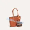 2022 Luxurys Designers Tote Bag Leather Mens WalletsカードホルダーAnjou Mini Cross Body二重面ショッピングトートハングバッグ肩281b