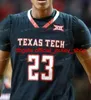 Üniversite NCAA TTU Texas Tech Basketbol Forması 30 Andrew Sorrells 32 Norense Odiase 35 Josh Mbal 2 Zhaire Smith 24 Tony Battie Özel Stitc