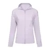 Estate Upf50 Sport Tempo libero Outdoor Donna Giacca Alpinismo Protezione solare Abbigliamento Con cappuccio Seta del ghiaccio Ultra-sottile Fitness Yoga Cappotto Felpe con cappuccio