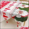 Bordslöpare dukar hem textilier trädgård jul 33*180 cm/13*71 tum polyester bomullstyg matbord bröllop fest snö man älg fl