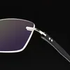 Mode zonnebrillen frames ultralight titanium legering schroefloze randloze heren bril frame brillen bril vierkante bril myopia recept specta