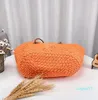 Дизайнерский триколор Raffia соломенная плетение песчаные сумки летние отдыха.