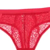 Women's Panties Women Christmas Sexy Thong Floral Lace Low-rise Thongs Breathable Underwear S M L XL Black And Big Red PantiesWomen's