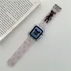 All-in-One TPU Straps Glacier Painted Lattice Stripe Band Fit iWatch Series 7 6 SE 5 4 3 For Apple Watch 38 40 41 42 44 45mm Wristband