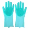 Dishwashing Cleaning Gloves Silicone Rubber Sponge Glove Household Scrubber Kitchen Clean Tools Dropshipping Kitchen