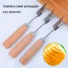 Nuevo Creativo 1 unids Rebanador de Piña de Acero Inoxidable Pelador de Ojos de Piña Removedor de Semillas Cuchillo Herramientas de Fruta Preferido BBE14035