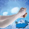 Deportes al aire libre Moda Manga de seda de hielo Hielos Respiración fresca Manga de protección solar Guantes de verano para hombres Mujeres Entrenamiento de equitación Calentadores de brazos