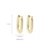 Hoop & Huggie Minimalist Thick Geometric Earrings For Women Fashion Punk Gold Chunky Circle Round Statement EarringsHoop