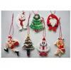 2023 Reçine Noel Ağacı Süsleri Dekorasyon Xmax Party Tergilerin Noel Baba Snowman Kolye Haning Decro