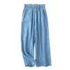 Primavera Estate Moda Donna Jeans a vita alta larghi sottili jeans a gamba larga denim di cotone pantaloni casual alla caviglia D53 220521