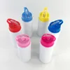 600 ml waterfles met stro Diy Aangepaste kleurrijke print logo Foto voor reissport eenvoudig Take Portable