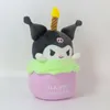 Fabbrica all'ingrosso 5 disegni 20cm Melody Kuromi torta di compleanno ornamento peluche musica bambola regalo di compleanno per bambini