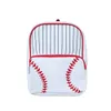 Lace Canvas Baseball School Bags 25pcs lot US Warehouse Travel Laptop Backpack Women Boy Girl Kids Double Straps Book Bag DOM1946